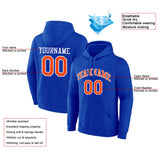 Custom Pullover Sweatshirt Hoodie Blue-Orange-White