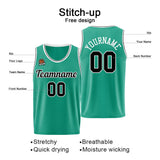 Custom Basketball Jersey Teal-Black