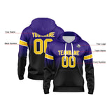 Custom Gradient Hoodie For Man Woman Girl Boy Print Your Logo Name Number Purple&Black