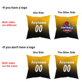 Custom Football Throw Pillow for Men Women Boy Gift Printed Your Personalized Name Number Yellow&Black&White