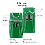 Custom Basketball Jersey Kelly Green-Black