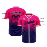 Custom Gradient Baseball Jerseys Personalized Name Number Logo