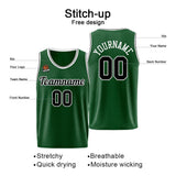 Custom Basketball Jersey Dark Green-Black