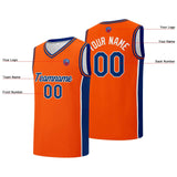 Custom basketball jersey shorts for men and women. Embroidered and printed name, number and logo Orange