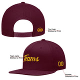 Custom Hat Burgundy-Yellow