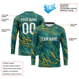 Custom Basketball Soccer Football Shooting Long T-Shirt for Adults and Kids Green