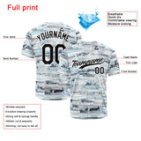 Custom Full Print Design Baseball Jersey Mottled wall