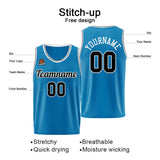 Custom Basketball Jersey Blue-Black