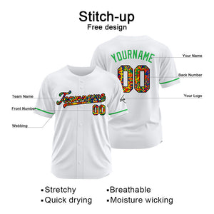 Custom White Baseball Jersey Stitched Design Personalized Hip Hop Baseball Shirts