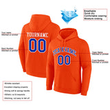 Custom Pullover Sweatshirt Hoodie Orange-Blue-White