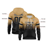 Custom Gradient Sweatshirt Hoodie For Man Woman Girl Boy Print Your Logo Name Number Gold&Black