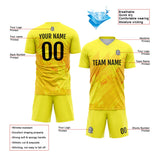 Custom Soccer Uniform Jersey Kids Adults Personalized Set Jersey Yellow