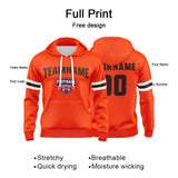 Custom Sweatshirt Hoodie For Men Women Girl Boy Print Your Logo Name Number Orange&Brown&White