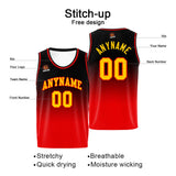 Custom Basketball Jersey Personalized Stitched Team Name Number Logo Red&Black