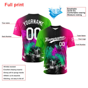 Custom Full Print Design Baseball Jersey Spray