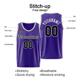 Custom Basketball Jersey Purple-Black