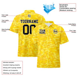 Custom Football Polo Shirts  Add Your Unique Logo/Name/Number Camouflage-Yellow