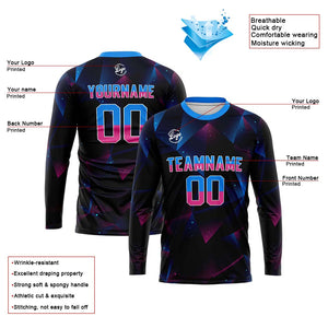 Custom Basketball Soccer Football Shooting Long T-Shirt for Adults and Kids Black