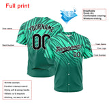 Custom Full Print Design Baseball Jersey green