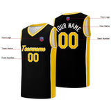 Custom basketball jersey shorts for men and women. Embroidered and printed name, number and logo Black