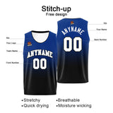 Custom Basketball Jersey Personalized Stitched Team Name Number Logo Black&Royal