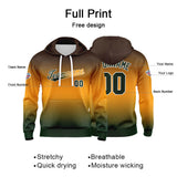 Custom Gradient Hoodie For Man Woman Girl Boy Print Your Logo Name Number Orange Green