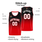 Custom Basketball Jersey Personalized Stitched Team Name Number Logo Black&Red