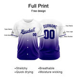 Custom Full Print Design  Baseball Jersey Purple