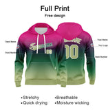 Custom Gradient Hoodie For Man Woman Girl Boy Print Your Logo Name Number Purple Green