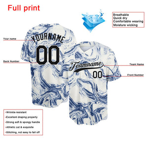 Custom Full Print Design Fluid Baseball Jersey