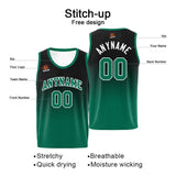 Custom Basketball Jersey Personalized Stitched Team Name Number Logo Black&Green