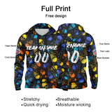 Custom Sweatshirt Hoodie For Man Woman Girl Boy Print Your Logo Name Number Blue&Yellow