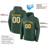 Custom Pullover Sweatshirt Hoodie Green-Yellow-White