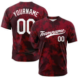 Custom Full Print Design Baseball Jersey Flocculent tie-dyed