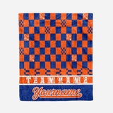 Custom Ultra-Soft Micro Fleece Blanket Royal-Orange