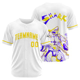 Custom Shark-White&Yellow Baseball Uniforms High-Quality for Adult Kids Optimized for Performance