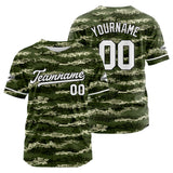 Custom Full Print Design Baseball Jersey camouflage