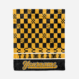 Custom Ultra-Soft Micro Fleece Blanket Black-Yellow