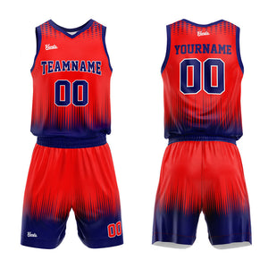 custom basketball suit for adults and kids  personalized jersey red