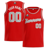 Custom Stitched Basketball Jersey for Men, Women  And Kids Red-Gray