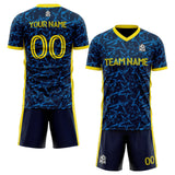 custom soccer set jersey kids adults personalized soccer navy