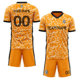 custom soccer set jersey kids adults personalized soccer orange