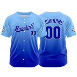 Custom Full Print Design Baseball Jersey blue gradient