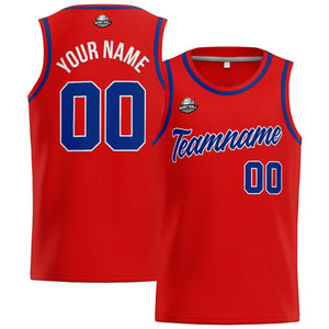 Custom Stitched Basketball Jersey for Men, Women  And Kids Red-Royal