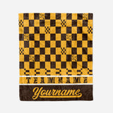 Custom Ultra-Soft Micro Fleece Blanket Brown-Yellow