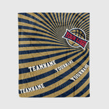 Custom Ultra-Soft Micro Fleece Blanket Navy-Gold