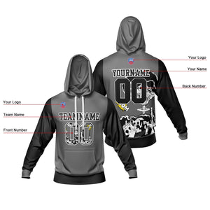 Custom Gradient Hoodie For Man Woman Girl Boy Print Your Logo Name Number