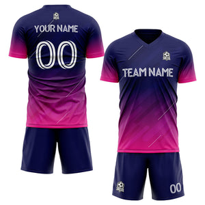 custom soccer set jersey kids adults personalized soccer purple