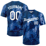 Custom Full Print Design Baseball Jersey tie-dyed