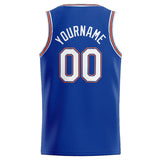 Custom Stitched Basketball Jersey for Men, Women And Kids Royal-White-Orange